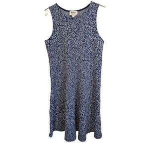 Leota for Dia & Co Women's Blue Floral Sleeveless A-Line Dress Size 1L 14-16